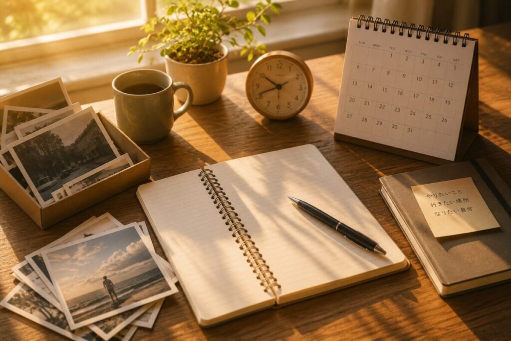 過去を振り返りながら、これからの人生を書き出すノート