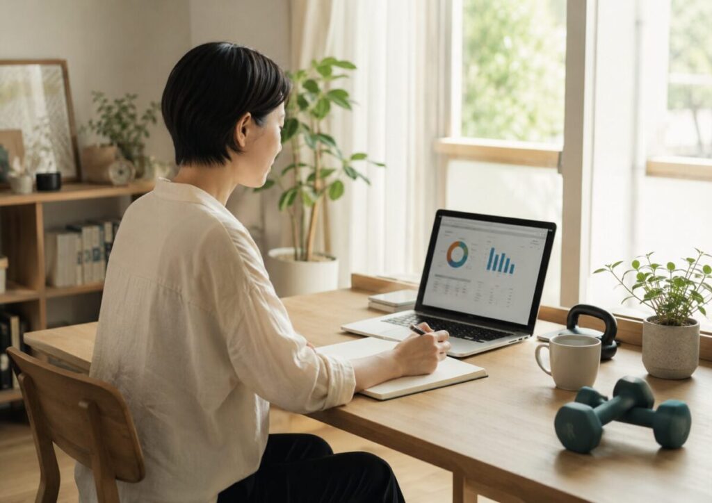 朝活や筋トレ、資産形成で会社以外の軸を育てる女性