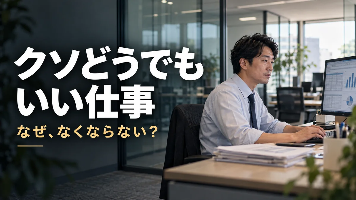 誰も読まない会議資料を作り続ける会社員のイメージ
